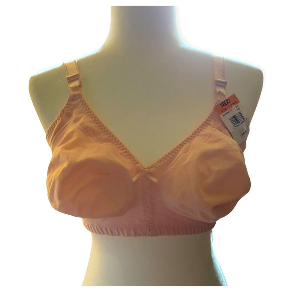 BABY PINK *BALI BRAND” COTTON BRA~4 CLASPS~COMFY~BNWT